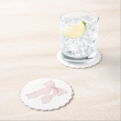 Roze Bow Coquette Verjaardag Kartonnen Onderzetters (Insitu)