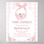 Roze Bow Coquette Verjaardag Tijd Capsule Poster (Voorkant)
