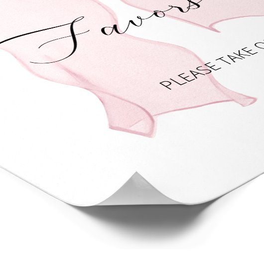 Roze Bow Coquette Verjaardagsfeestje Favorieten Poster (Hoek)