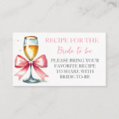 Roze Bow Coquette Waterverf Vrijgezellenfeest Informatiekaartje (Voorkant)