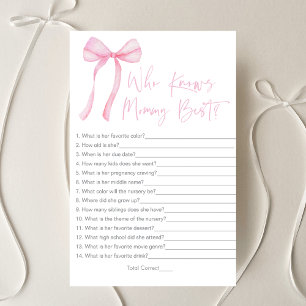 Roze Bow Coquette Wie kent mama beste spel