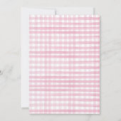 Roze Bow Coquette Wil Een Meisje Eerste Verjaardag Kaart (Achterkant)