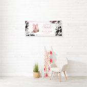 Roze Bow & Cowgirl Laarzen Coquette Western Verjaa Spandoek (Insitu)