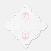 Roze Bow Crest doop verwijderen Bedankdoosjes (Uitgevouwen)