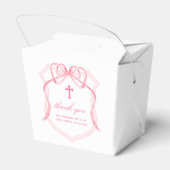 Roze Bow Crest doop verwijderen Bedankdoosjes (Achterkant)