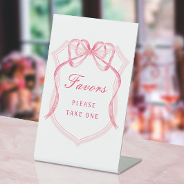 Roze Bow Crest geeft de voorkeur aan voetstuk Reclamebord Met Voetstuk