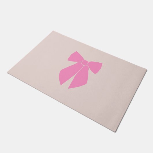 Roze bow deurmat (Schuin)