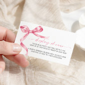 Roze Bow Display Baby shower behuizing Kaart