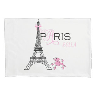 Roze Bow Eiffel Tower Paris Frankrijk Podle Chic Kussensloop