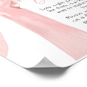 Roze Bow Elegante Coquette Late Night Luiers Poster (Hoek)