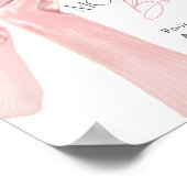 Roze Bow Elegante Coquette Mom-osa Bar Poster (Hoek)