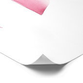 Roze Bow Elegante Meisjes Verjaardag Welkom Poster (Hoek)