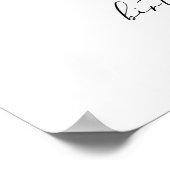 Roze Bow Elegante Meisjes Verjaardag Welkom Poster (Hoek)