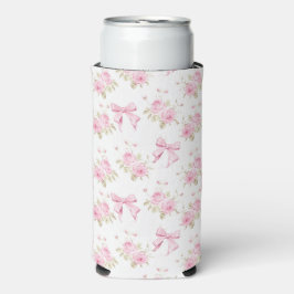Roze Bow en Rozen Croquette Seltzer Blikjeskoeler