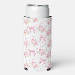 Roze Bow en Rozen Croquette Seltzer Blikjeskoeler