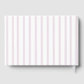 Roze Bow en Stripe Folie Doop gastenboek (Achterkant)