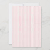 Roze Bow en Stripes Coquette 1e verjaardag Kaart (Achterkant)