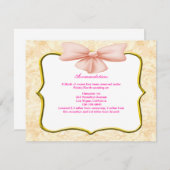 Roze Bow Enclosure Kaart (Voorkant / Achterkant)