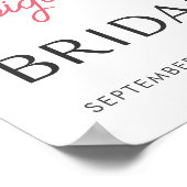 Roze Bow Espresso Martini Vrijgezellenfeest - 18x2 Poster (Hoek)