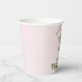 Roze Bow Fairy Eerste 1e verjaardag gepersonalisee Papieren Bekers (Rechts)