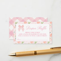 Roze Bow Floral Coquette Baby shower behuizing