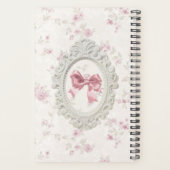  Roze Bow & Floral Lijst Notitieboek (Achterkant)
