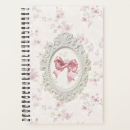  Roze Bow & Floral Lijst Notitieboek