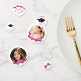  Roze Bow Foto's Toekomstige Heldere Afstuderen Confetti