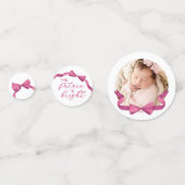 Roze Bow Foto's Toekomstige Heldere Afstuderen Confetti (Voorkanten)