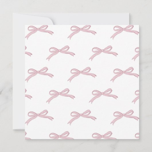 Roze Bow Garland Envelope Liner Bedankkaart (Achterkant)