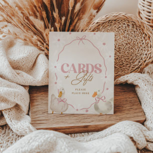 Roze Bow Gekke Gans Coquette Kaarten & Geschenken  Poster