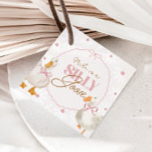 Roze Bow Gekke Goose Coquette Verjaardag Bedankjes Labels