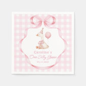 Roze Bow Gekke Goose Verjaardag servetten (Voorkant)