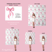 Roze Bow gepersonaliseerd Vrijgezellenfeest Achter Wandkleed