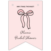 Roze Bow gepersonaliseerd Vrijgezellenfeest foto b Vlaggetjes (Eerste vlag)