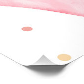 Roze Bow Gepersonaliseerde Aangepaste Naam Poster (Hoek)