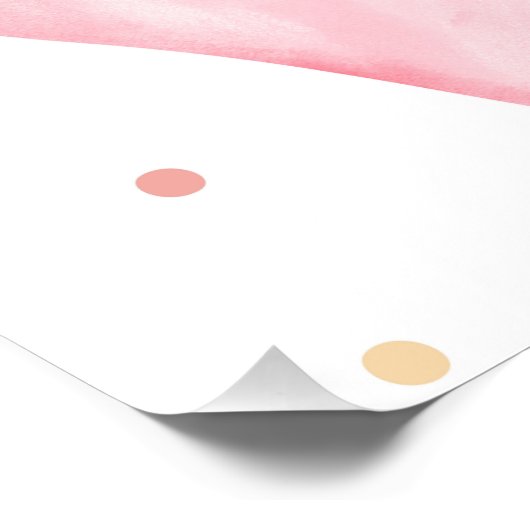 Roze Bow Gepersonaliseerde Aangepaste Naam Poster (Hoek)