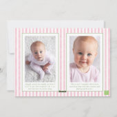 Roze Bow Ginger Jar Kerstboom Foto Feestdagenkaart (Achterkant)