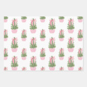 Roze Bow Ginger Jar Kerstboom Inpakpapier Vel (Voorkant)