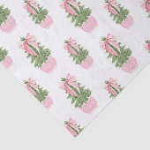 Roze Bow Ginger Jar Kerstboom Tissuepapier (Detail)