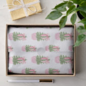 Roze Bow Ginger Jar Kerstboom Tissuepapier (Geschenk)