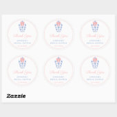 Roze Bow Ginger Jar Vrijgezellenfeest Hartelijk da Ronde Sticker (Vel)