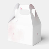 Roze Bow Girl 1e verjaardagsfeestje Bedankdoosjes (Achterkant)