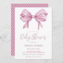 Roze Bow Girl Baby shower
