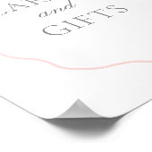 Roze Bow Girl Baby shower Kaarten en geschenken Poster (Hoek)