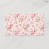 Roze Bow Girl Baby shower Luier Raffle Enclosure Informatiekaartje (Achterkant)