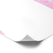 Roze Bow Girl Eerste Verjaardag Milestone Verjaard Poster (Hoek)