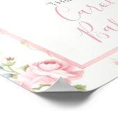 Roze Bow Girl Preppy Douche Directional Signage Poster (Hoek)