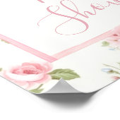 Roze Bow Girl Preppy Douche Directional Signage Poster (Hoek)