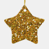Roze Bow Gold Glitter Twee 2e verjaardag Keramisch Ornament (Achterkant)